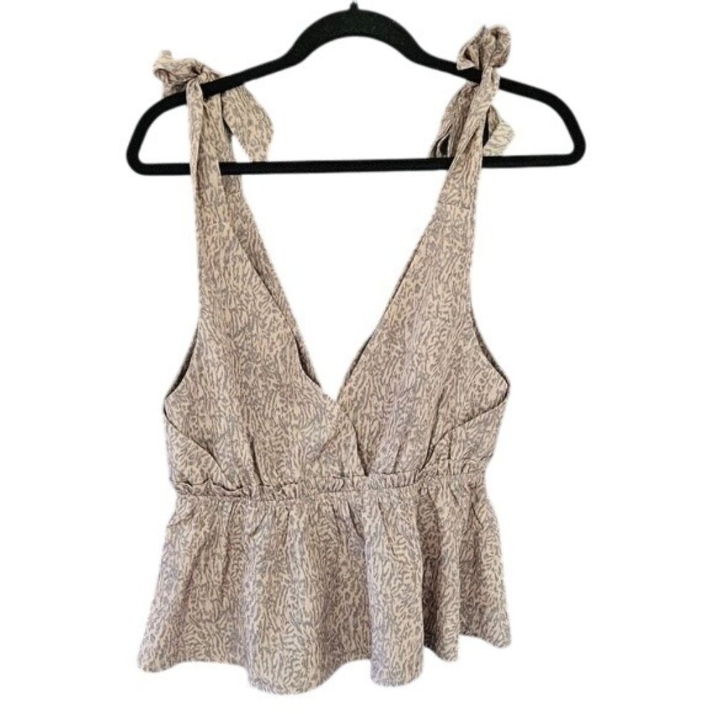 Pink Lily Womens Sleeveless Tie-Strap Peplum Top M 100% Polyester - Picture 5 of 5